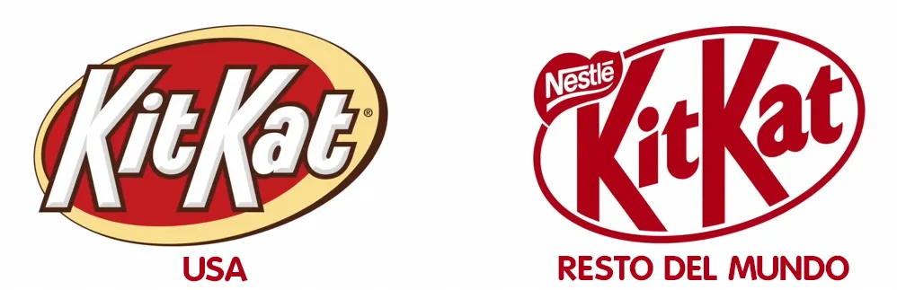 Comparación de logotipos Kit Kat