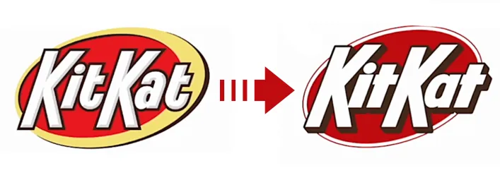 Evolución del logotipo de Kit Kat